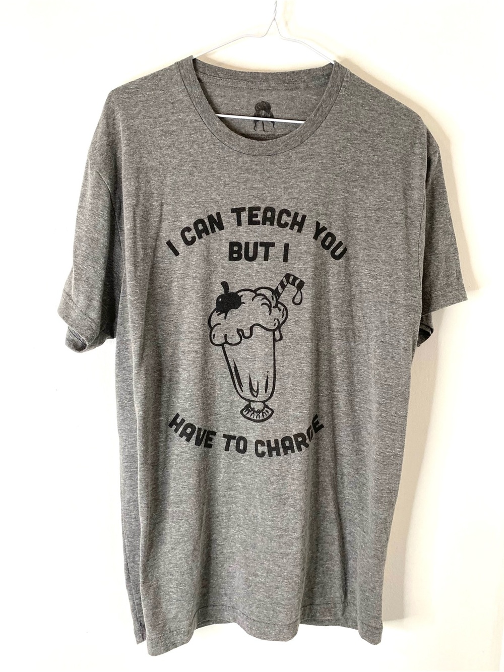 Kelis Milkshake I Can Teach You But I Have To Charge Grey Graphic Tee